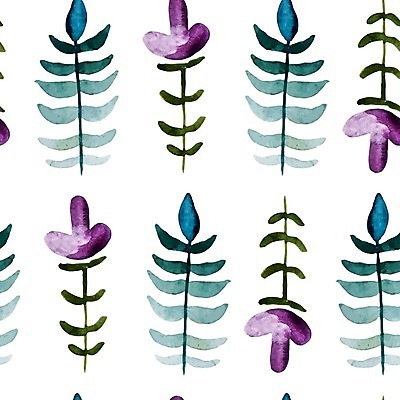 EPS 해외이미지 꽃 백그라운드 잎 꽃무늬 패턴 일러스트 수채화 사람없음 낭만 천 해외202004 해외202105 해외일러스트 식물 컨셉 무늬 직물 파일형식 벡터