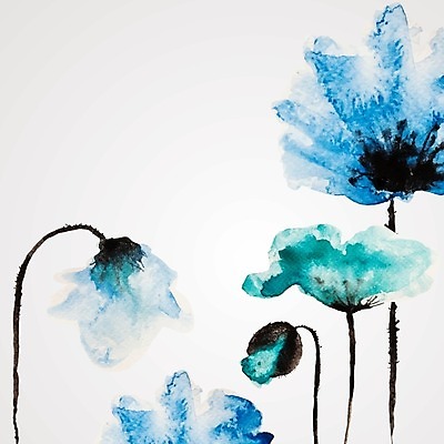 EPS 해외이미지 꽃잎 꽃 백그라운드 꽃무늬 일러스트 수채화 사람없음 빨간색 물 낭만 양귀비 해외202004 해외202105 해외일러스트 자연요소 식물 컬러 컨셉 무늬 파일형식 벡터