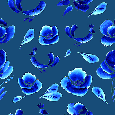포토 JPG 해외이미지 꽃 백그라운드 잎 꽃무늬 패턴 일러스트 사람없음 파란색 장미 해외202004 해외202105 해외포토 레이스천 식물 컬러 무늬 직물 파일형식