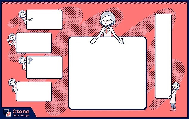 EPS 해외이미지 전신 배너 여자 노년 일러스트 사각프레임 박사 들기 여러명 상반신 빨간색 물음표 가리킴 노인여자만 카피스페이스 해외202004 해외202105 해외일러스트 직업 기호 컬러 다수 모션 프레임 사람 손짓 성인 사각형 공백 여자만 노인만 파일형식 벡터