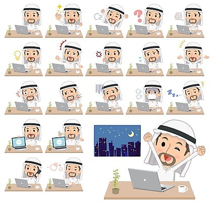 EPS 해외이미지 남자 일러스트 아이디어 마스크 들기 여러명 상반신 성인 노트북 스마트폰 놀람 분노 물음표 잠 업무 좌절 OK 고민 통화 어깨통증 중동인 성인남자만 해외202004 해외202105 해외일러스트 외국인 기호 감정 다수 컨셉 모션 표정 사람 손짓 전자제품 핸드폰 스마트기기 작업 질병 남자만 성인만 파일형식 벡터