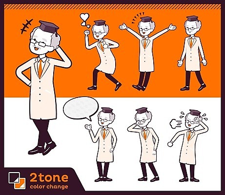 EPS 해외이미지 전신 할아버지 노년 남자 허리손 말풍선 일러스트 학사모 말하기 서기 웃음 여러명 걷기 주황색 만세 의사 한숨 눈물 좋음 노인남자만 해외202004 땀흘리기 해외202105 해외일러스트 모자_잡화 감정 컬러 포즈 다수 컨셉 졸업 모션 표정 사람 성인 의료진 남자만 노인만 파일형식 벡터