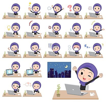 EPS 해외이미지 여자 일러스트 아이디어 마스크 들기 여러명 상반신 성인 노트북 스마트폰 놀람 분노 물음표 잠 업무 좌절 OK 고민 통화 어깨통증 중동인 성인여자만 해외202004 해외202105 해외일러스트 외국인 기호 감정 다수 컨셉 모션 표정 사람 손짓 전자제품 핸드폰 스마트기기 작업 질병 여자만 성인만 파일형식 벡터