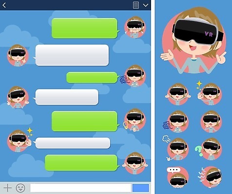 EPS 해외이미지 여자 감정 말풍선 일러스트 아이디어 대화 여러명 상반신 파란색 놀람 분노 물음표 가리킴 울음 OK 고민 문자메시지 가상현실 VR기기 해외202004 해외202105 해외일러스트 기호 컬러 다수 컨셉 표정 말하기 사람 손짓 기계 메시지 파일형식 벡터