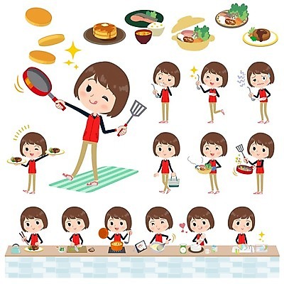 EPS 해외이미지 전신 여자 음식 일러스트 윙크 스테이크 요리 서기 들기 여러명 상반신 성인 걷기 프라이팬 설거지 먹기 재료손질 장바구니 조리대 뒤집개 전골 요리중 팬케이크 간보기 섞기 짜기 성인여자만 해외202004 해외202105 해외일러스트 다수 가사 모션 주방용품 서양음식 표정 사람 쇼핑 바구니 케이크 손질 여자만 성인만 파일형식 벡터