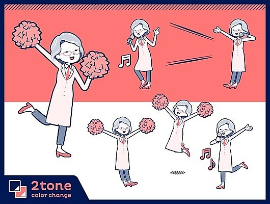 EPS 해외이미지 전신 여자 노년 할머니 일러스트 응원 들기 여러명 점프 의사 마이크 즐거움 치어리더 응원수술 열창 노인여자만 해외202004 해외202105 해외일러스트 감정 음향기기 다수 노래 모션 사람 성인 의료진 응원용품 여자만 노인만 파일형식 벡터