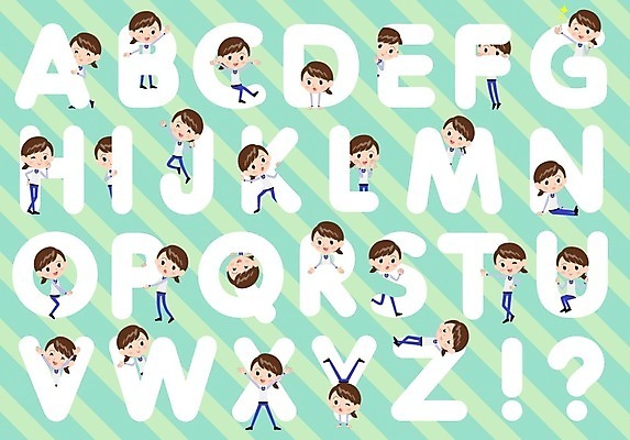 EPS 해외이미지 전신 알파벳 영어 여자 일러스트 서기 들기 앉기 여러명 상반신 성인 타이포그라피 연두색 눕기 점프 물음표 느낌표 OK 성인여자만 해외202004 해외202105 해외일러스트 문자 기호 다수 모션 사람 손짓 초록색 여자만 성인만 파일형식 벡터