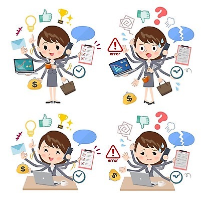 EPS 해외이미지 전신 여자 말풍선 가방 일러스트 서기 웃음 들기 여러명 상반신 성인 노트북 물음표 가리킴 업무 비즈니스우먼 OK 바쁨 통화 긍정적 동전주머니 부정적 서류판 혼란 성인여자만 해외202004 땀흘리기 해외202105 해외일러스트 기호 잡화 감정 다수 컨셉 비즈니스 모션 표정 사람 손짓 전자제품 사무용품 작업 직장인 주머니 여자만 성인만 파일형식 벡터