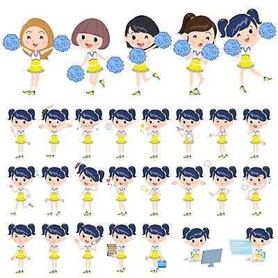 EPS 해외이미지 전신 여자 일러스트 응원 서기 웃음 들기 여러명 상반신 성인 달리기 팔짱 스크린 모니터 놀람 만세 분노 울음 치어리더 통화 응원수술 곤란 좋음 성인여자만 해외202004 땀흘리기 해외202105 해외일러스트 감정 다수 컨셉 모션 표정 사람 컴퓨터 응원용품 여자만 성인만 파일형식 벡터