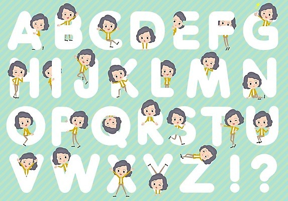 EPS 해외이미지 전신 캐릭터 알파벳 영어 여자 중년 일러스트 텍스트 엄마 여러명 상반신 타이포그라피 세트 물음표 느낌표 주부 중년여자만 해외202004 해외202105 해외일러스트 일러캐릭터 문자 기호 다수 가족 사람 성인 여자만 중년만 파일형식 벡터