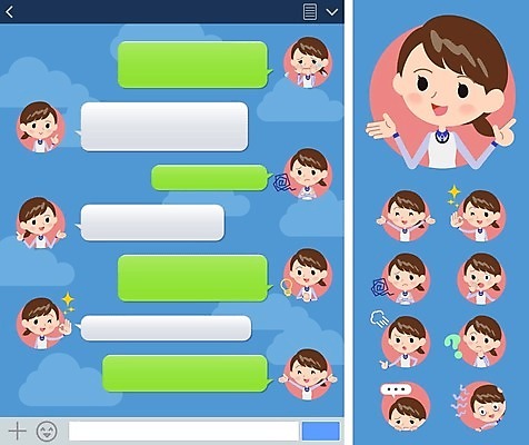 EPS 해외이미지 캐릭터 여자 감정 백그라운드 일러스트 여러명 성인 스마트폰 세트 메시지 종업원 직원 서비스 판매원 이모티콘 메신저 채팅 성인여자만 해외202004 해외202105 해외일러스트 일러캐릭터 직업 다수 사람 핸드폰 스마트기기 여자만 성인만 파일형식 벡터