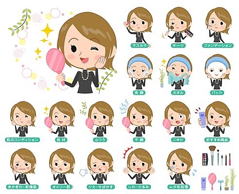 EPS 해외이미지 여자 대학생 일러스트 들기 여러명 상반신 성인 수건 화장 놀람 주름 찡그림 세수 한숨 볼터치 피부관리 마스카라 손거울 닦기 스킨케어 마스크팩 여드름 자기관리 성인여자만 해외202004 해외202105 해외일러스트 학생 감정 다수 모션 표정 사람 위생용품 뷰티 청결 화장품 거울 팩 여자만 성인만 파일형식 벡터