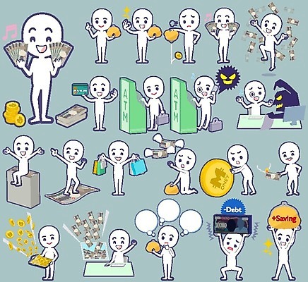 EPS 해외이미지 전신 실루엣 지폐 일러스트 불 들기 사람 여러명 상반신 쇼핑 쇼핑백 모니터 동전 저축 신용카드 돈다발 무릎꿇기 즐거움 금화 무거움 동전지갑 ATM 보이스피싱 구불길 해외202004 해외202105 해외일러스트 자연요소 감정 길 다수 돈 가방 모션 촬영기법 금융 컴퓨터 지갑 황금 무게 군산 피싱 파일형식 벡터