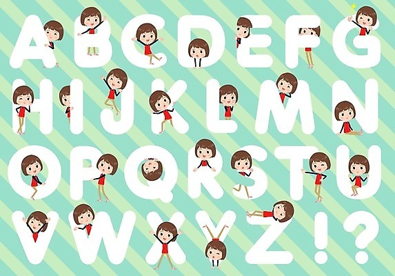 EPS 해외이미지 전신 캐릭터 알파벳 영어 여자 일러스트 텍스트 여러명 상반신 성인 타이포그라피 세트 물음표 느낌표 서비스업 종업원 직원 판매원 성인여자만 해외202004 해외202105 해외일러스트 일러캐릭터 직업 문자 기호 산업 다수 사람 여자만 성인만 파일형식 벡터