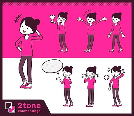 EPS 해외이미지 캐릭터 여자 분홍색 일러스트 엄마 아이디어 여러명 성인 컴퓨터 세트 메시지 사건 책상 성인여자만 해외202004 해외202105 해외일러스트 일러캐릭터 컬러 가구 다수 컨셉 가족 사람 전자제품 여자만 성인만 파일형식 벡터