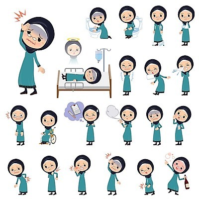 EPS 해외이미지 전신 여자 노년 할머니 일러스트 흡연 담배 앉기 여러명 약 죽음 만취 먹기 휠체어 두통 변기 목발 깁스 구토 무릎통증 병원침대 술취함 어깨통증 오한 재채기 중동인 치통 허리통증 히잡 노인여자만 안경낌 코풀기 해외202004 해외202105 해외일러스트 외국인 안경 다수 의학 의료기기 모션 사람 성인 고통 침대 의료용품 질병 이슬람문화 증상 여자만 노인만 파일형식 벡터
