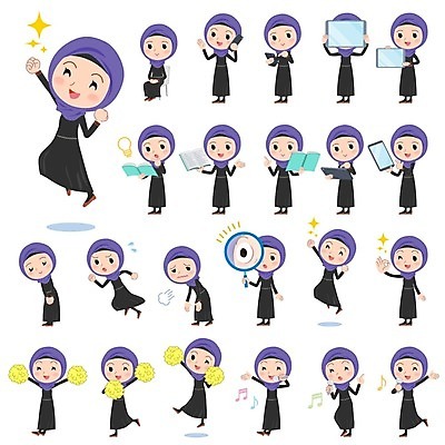 EPS 해외이미지 전신 여자 일러스트 노래 응원 돋보기 서기 들기 앉기 여러명 성인 책 태블릿 독서 달리기 점프 관찰 인사 OK 마이크 즐거움 통화 보여주기 응원수술 중동인 히잡 힘듦 성인여자만 해외202004 해외202105 해외일러스트 외국인 감정 음악 음향기기 다수 컨셉 모션 사람 손짓 전자제품 스마트기기 응원용품 예절 이슬람문화 여자만 성인만 파일형식 벡터