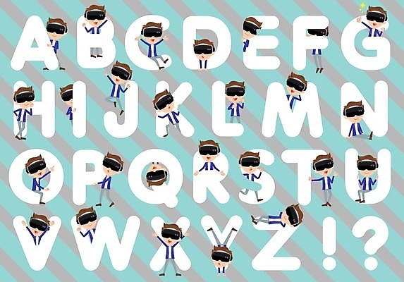 EPS 해외이미지 전신 알파벳 영어 남자 일러스트 서기 들기 앉기 여러명 상반신 성인 타이포그라피 눕기 점프 물음표 느낌표 OK 민트색 성인남자만 VR기기 해외202004 해외202105 해외일러스트 문자 기호 컬러 다수 모션 사람 손짓 기계 가상현실 남자만 성인만 파일형식 벡터