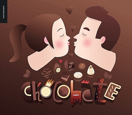 EPS 해외이미지 커플 영어 여자 남자 얼굴 일러스트 키스 발렌타인데이 성인 타이포그라피 글자캘리그라피 두명 갈색 초콜릿 하트 레터링 성인만 해외202004 해외202105 해외일러스트 모양 문자 컬러 캘리그라피 관계 데이이벤트 디저트 사람 신체부위 애정표현 파일형식 벡터