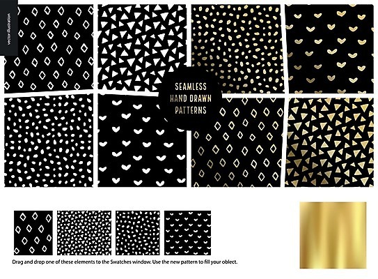 EPS 해외이미지 백그라운드 패턴 일러스트 추상 사람없음 검은색 물방울무늬 금색 하트 점 삼각형 손그림 마름모 해외202004 해외202105 해외일러스트 모양 도형 컬러 무늬 파일형식 벡터
