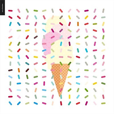EPS 해외이미지 백그라운드 일러스트 사람없음 콘아이스크림 스프링클 해외202004 해외202105 해외일러스트 아이스크림 장식 파일형식 벡터