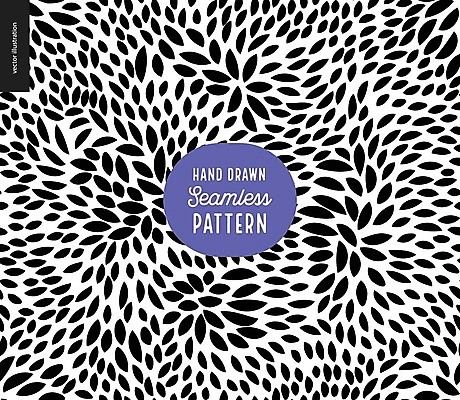 EPS 해외이미지 백그라운드 잎 패턴 일러스트 추상 사람없음 검은색 손그림 해외202004 해외202105 해외일러스트 식물 컬러 무늬 파일형식 벡터