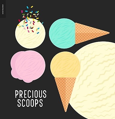EPS 해외이미지 일러스트 사람없음 검은색 콘아이스크림 스프링클 해외202004 해외202105 해외일러스트 컬러 아이스크림 장식 파일형식 벡터