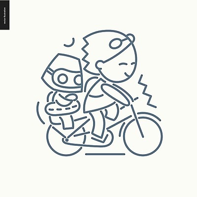 EPS 해외이미지 모양 배너 일러스트 비즈니스 사람없음 라벨 자전거 편지 심볼 로봇 오브젝트 레이아웃 기부 콜라보레이션 해외202004 해외202105 해외일러스트 프레임 바이크 파일형식 벡터