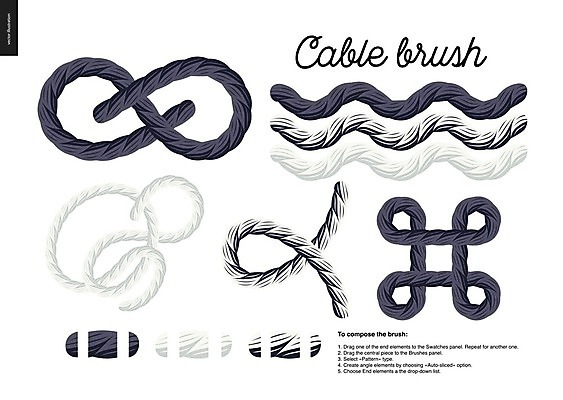 EPS 해외이미지 밧줄 줄 바다 패턴 일러스트 프레임 사람없음 고리 실 묶기 심볼 매듭 노끈 국경 해외202004 해외202105 해외일러스트 무늬 모션 파일형식 벡터