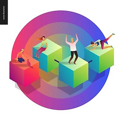 EPS 해외이미지 캐릭터 돈 인터넷 일러스트 비즈니스 사람 금융 컴퓨터 네트워크 연결 심볼 큐브 가상 해외202004 해외202105 해외일러스트 일러캐릭터 경제 전자제품 재산 파일형식 벡터