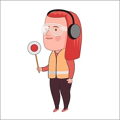 EPS 해외이미지 직업 손 안경 얼굴 일러스트 사람 성인 깃발 조끼 공항 종업원 심볼 인원 해외202004 해외202105 해외일러스트 잡화 교통시설 신체부위 외투 파일형식 벡터