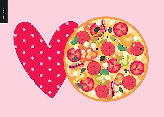 EPS 해외이미지 분홍색 토마토 일러스트 파프리카 피자 사람없음 물방울무늬 하트 올리브 후추 바질 페퍼로니 해외202004 해외202105 해외일러스트 모양 열매 컬러 무늬 채소 패스트푸드 서양음식 소시지 향신료 파일형식 벡터