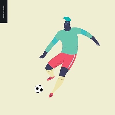 EPS 해외이미지 전신 남자 일러스트 축구공 축구선수 한명 성인 축구 슛 축구복 베이지색 성인남자한명만 해외202004 해외202105 해외일러스트 1 컬러 공 축구용품 운동선수 사람 운동복 구기 남자한명만 성인남자만 파일형식 벡터