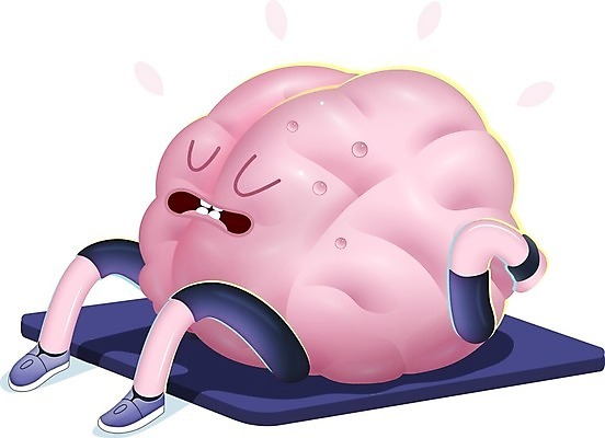 EPS 해외이미지 캐릭터 일러스트 사람없음 운동 매트 뇌 땀 윗몸일으키기 힘듦 의학캐릭터 해외202004 땀흘리기 해외202105 맨몸운동 해외일러스트 일러캐릭터 컨셉 건강 파일형식 벡터