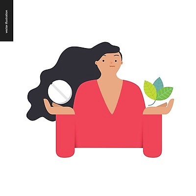 EPS 해외이미지 식물 손 여자 잎 채소 일러스트 건강 고통 환자 선택 약국 허브 테라피 보충 항생제 해외202004 해외202105 해외일러스트 감정 컨셉 의학 사람 신체부위 뷰티 약 파일형식 벡터