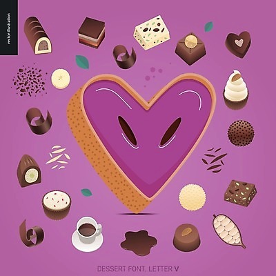 EPS 해외이미지 알파벳 분홍색 잎 일러스트 발렌타인데이 타이포그라피 사람없음 컵 초콜릿 다양 컵받침 V 코코아 카카오열매 화이트초콜릿 해외202004 해외202105 해외일러스트 식물 문자 식기 영어 열매 음료 컬러 다수 데이이벤트 디저트 받침대 카카오 파일형식 벡터