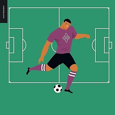 EPS 해외이미지 전신 남자 일러스트 축구공 축구선수 한명 성인 초록색 축구 축구장 슛 축구복 성인남자한명만 해외202004 해외202105 해외일러스트 1 컬러 공 축구용품 스포츠시설 운동선수 사람 운동복 구기 남자한명만 성인남자만 파일형식 벡터