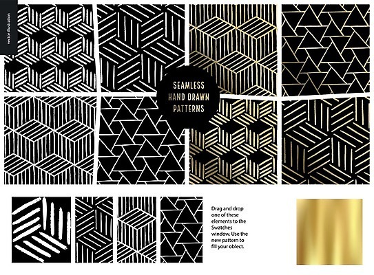 EPS 해외이미지 선 백그라운드 패턴 일러스트 추상 사람없음 검은색 금색 삼각형 라인아트 육면체 손그림 착시 착시효과 해외202004 해외202105 해외일러스트 도형 컬러 무늬 파일형식 벡터 효과