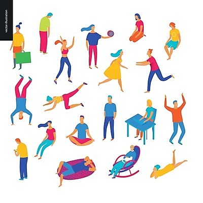 EPS 해외이미지 전신 캐릭터 여자 남자 행복 엎드리기 의자 일러스트 비즈니스 휴식 미소 여러명 성인 달리기 점프 고양이 요가자세 물구나무 책상 흔들의자 성인만 해외202004 해외202105 해외일러스트 일러캐릭터 감정 포즈 가구 다수 컨셉 요가 포유류 모션 표정 사람 반려동물 파일형식 벡터