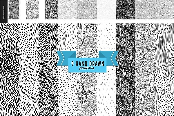 EPS 해외이미지 선 백그라운드 잎 패턴 일러스트 추상 사람없음 줄무늬 다양 점 질감 손그림 해외202004 해외202105 해외일러스트 식물 다수 무늬 파일형식 벡터