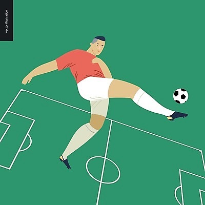 EPS 해외이미지 전신 남자 일러스트 축구공 축구선수 한명 성인 초록색 축구 킥 축구장 슛 축구복 성인남자한명만 해외202004 해외202105 해외일러스트 1 컬러 공 축구용품 스포츠시설 모션 운동선수 사람 운동복 구기 남자한명만 성인남자만 파일형식 벡터