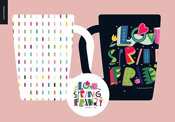 EPS 해외이미지 영어 일러스트 타이포그라피 글자캘리그라피 사람없음 컵 레터링 해외202004 해외202105 해외일러스트 문자 식기 캘리그라피 파일형식 벡터