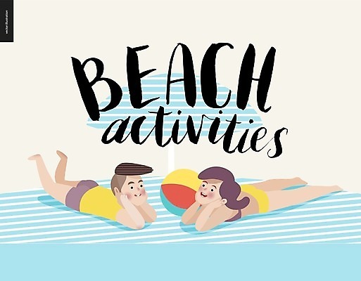 EPS 해외이미지 커플 영어 여자 남자 수영복 엎드리기 하늘색 일러스트 사람 성인 타이포그라피 글자캘리그라피 해변 사람없음 두명 파라솔 비치볼 꽃받침 레터링 성인만 해외202004 해외202105 해외일러스트 문자 옷 바다 캘리그라피 공 관계 모션 바캉스용품 손짓 파란색 파일형식 벡터