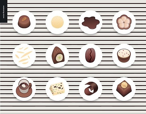 EPS 해외이미지 커피 일러스트 종류 사람없음 초콜릿 줄무늬 다양 원두 코코아 카카오열매 화이트초콜릿 해외202004 해외202105 해외일러스트 열매 음료 다수 무늬 디저트 카카오 파일형식 벡터