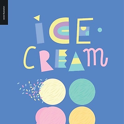 EPS 해외이미지 일러스트 아이스크림 타이포그라피 사람없음 파란색 귀여움 레터링 스프링클 해외202004 해외202105 해외일러스트 문자 컬러 컨셉 디저트 장식 파일형식 벡터