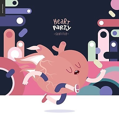 EPS 해외이미지 캐릭터 분홍색 일러스트 불 사람없음 달리기 파티 심장 남색 의학캐릭터 해외202004 해외202105 해외일러스트 일러캐릭터 자연요소 컬러 모션 이벤트 장기_의학 파일형식 벡터