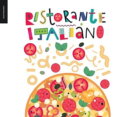 EPS 해외이미지 영어 토마토 일러스트 파프리카 피자 파스타 타이포그라피 사람없음 올리브 후추 바질 페퍼로니 펜네 피자치즈 해외202004 해외202105 해외일러스트 문자 열매 채소 치즈 패스트푸드 서양음식 소시지 향신료 파일형식 벡터