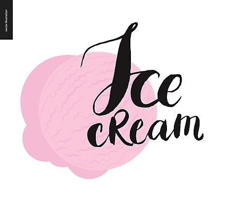 EPS 해외이미지 영어 일러스트 아이스크림 타이포그라피 글자캘리그라피 사람없음 레터링 해외202004 해외202105 해외일러스트 문자 캘리그라피 디저트 파일형식 벡터
