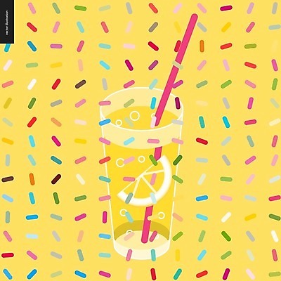 EPS 해외이미지 일러스트 사람없음 노란색 레모네이드 스프링클 해외202004 해외202105 해외일러스트 컬러 장식 에이드 파일형식 벡터