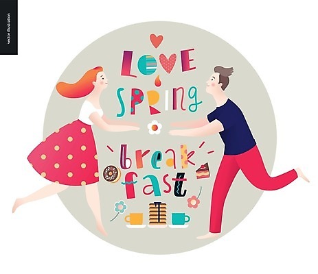 EPS 해외이미지 전신 커플 영어 여자 남자 꽃 일러스트 성인 타이포그라피 글자캘리그라피 두명 컵 마주보기 케이크 봄 하트 원형 도넛 아침식사 손뻗기 레터링 성인만 해외202004 해외202105 해외일러스트 모양 도형 식물 문자 식기 계절 캘리그라피 관계 모션 디저트 사람 식사 파일형식 벡터